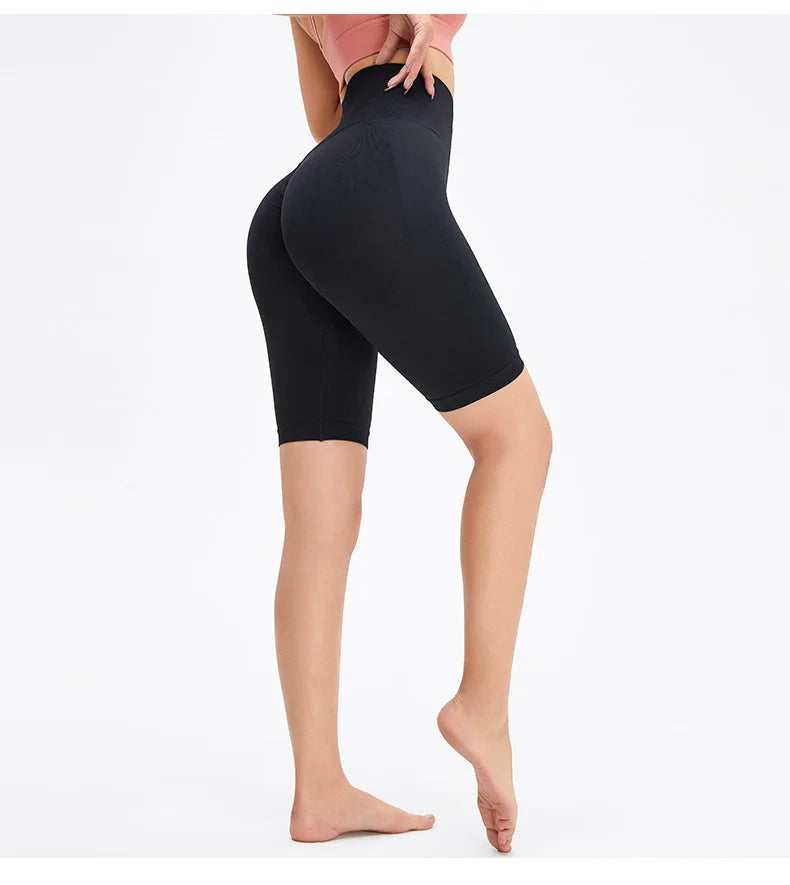 Womens Seamless High Waisted Fitness Shorts - Fuzzy Sports