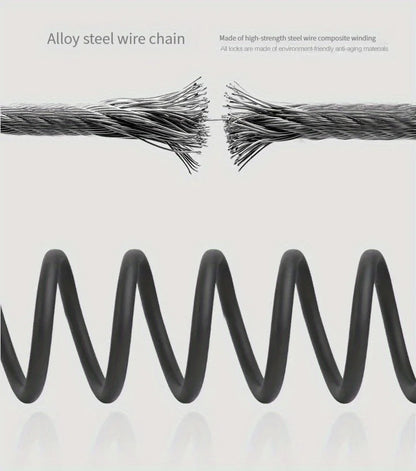 Anti-Theft Bicycle Combination Lock - Strong Steel Cable, Drill-Resistant, Scratch-Proof - Secure Your Bike with Ease