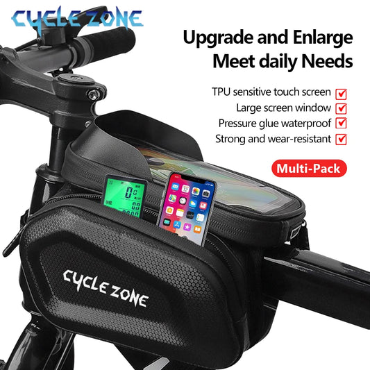 Bicycle Bags Bike Top Front Tube Frame Bag Touchscreen Phone Holder Case Storage MTB Road Bike Bag Cycling Accessories and Parts