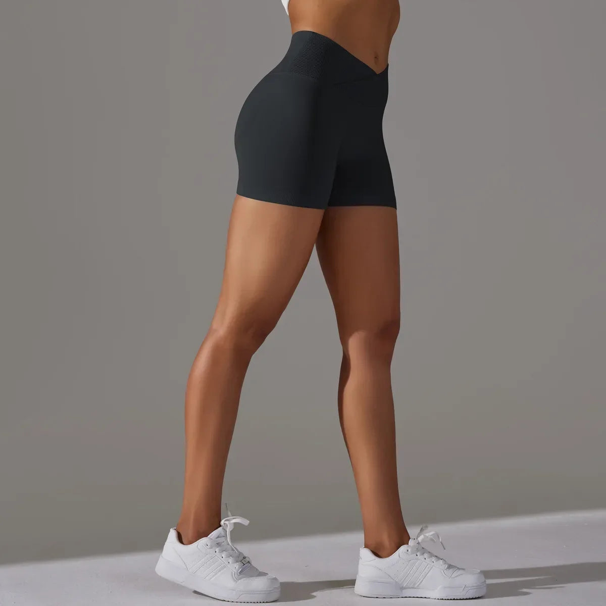 Women High Waist Workout Fitness Yoga Shorts Gym Push Up Yoga Leggings Scrunch Butt Seamless Sports Shorts