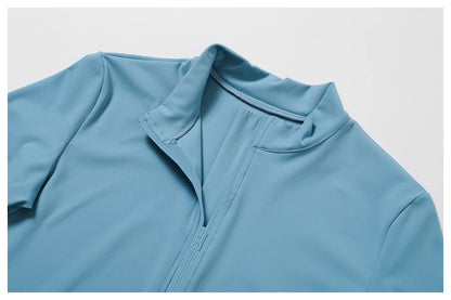 Women's Outdoor Running Fitness Wear Set Long sleeved Single Piece Top And Shorts - Fuzzy Sports