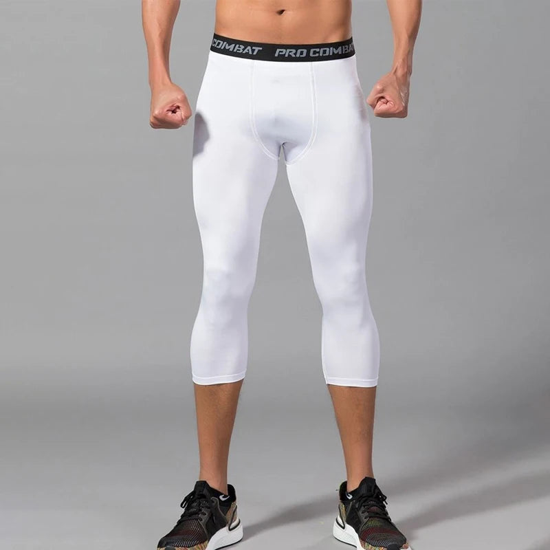 Mens Compression Pants Tights Cool Dry Baselayer Leggings - Fuzzy Sports
