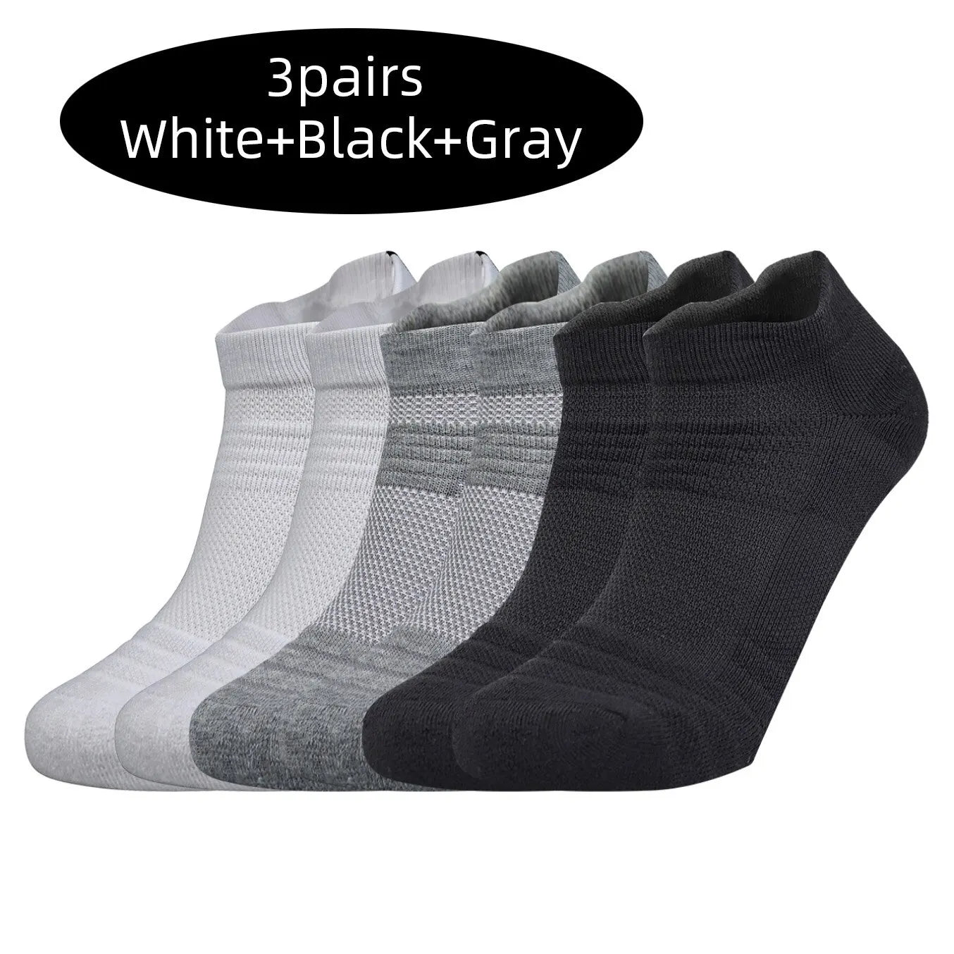 3 Pairs Sports Socks Men Women Short Running Socks Performance Ankle Cushion Wear-resistant Anti Slip Basketball Casual Socks - Fuzzy Sports