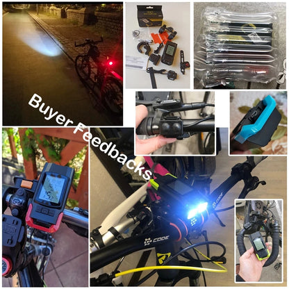 4 Mode USB Bike Light Lamp Bicycle Computer 3 Mode Horn Flashlight Cycle Bike Speedometer Led Front Lights Cycling Headlight - Fuzzy Sports
