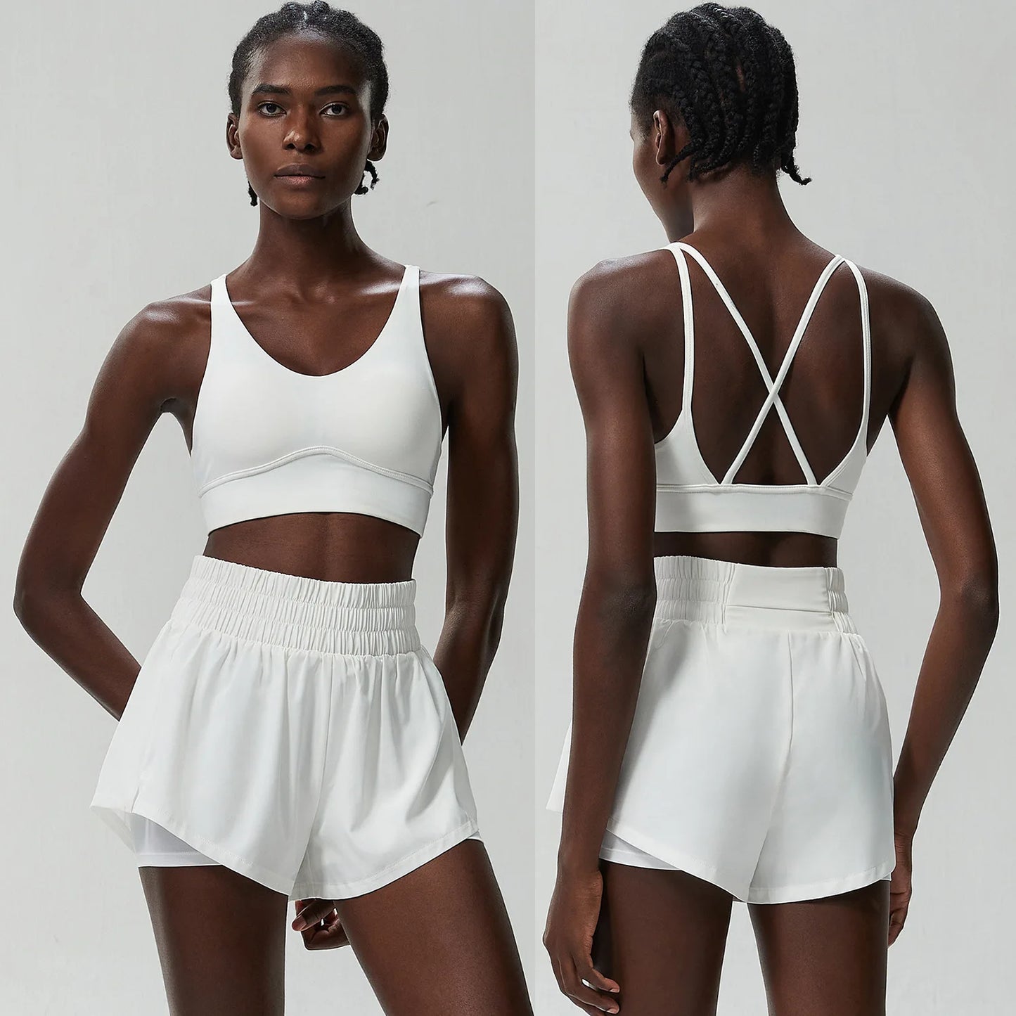 Womens Two Piece Summer Sportswear Fitness Set - Fuzzy Sports