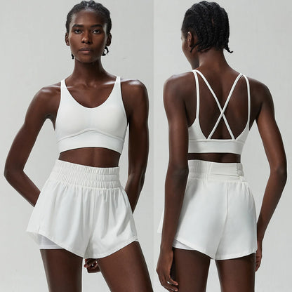 Womens Two Piece Summer Sportswear Fitness Set - Fuzzy Sports