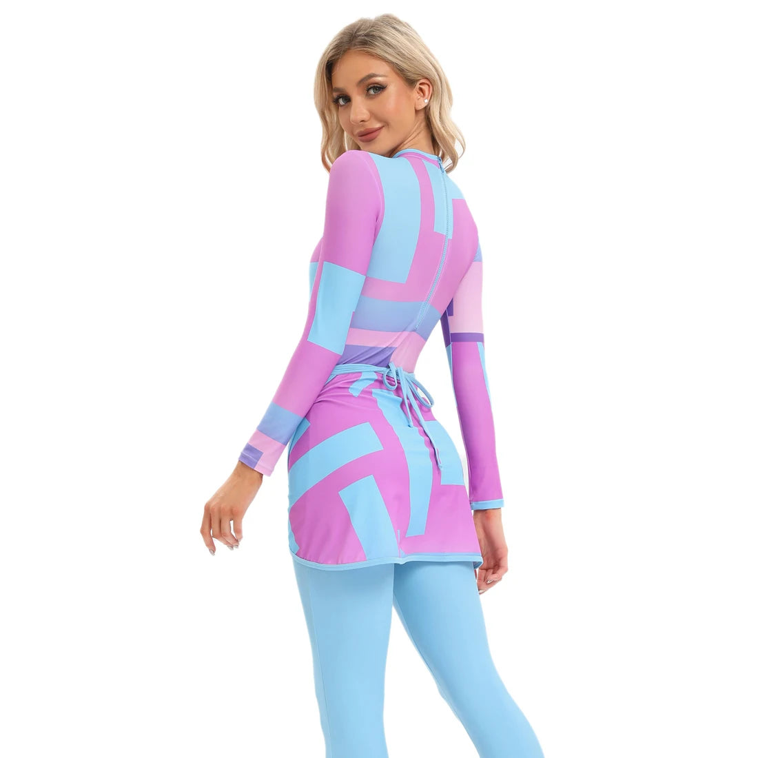 YONGSEN Womens Modest Long Sleeve Swimwear Full Cover Swimsuit