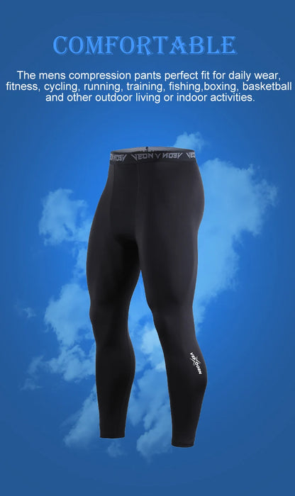 Mens Compression Pants Leggings Sports Baselayer Tights