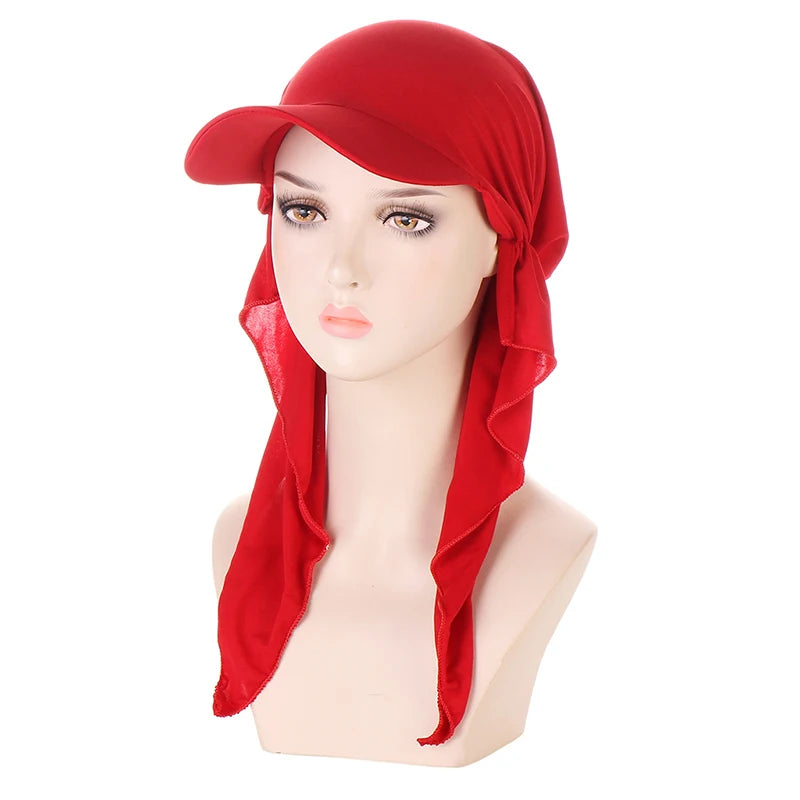 Summer Sport Outdoor Caps for Women Headscarf Hijabs Islamic Clothing for Women Baseball Hat Fashion Hat Hijab