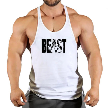 Mens Sleeveless Singlet Vest Gym Top - Fuzzy Sports