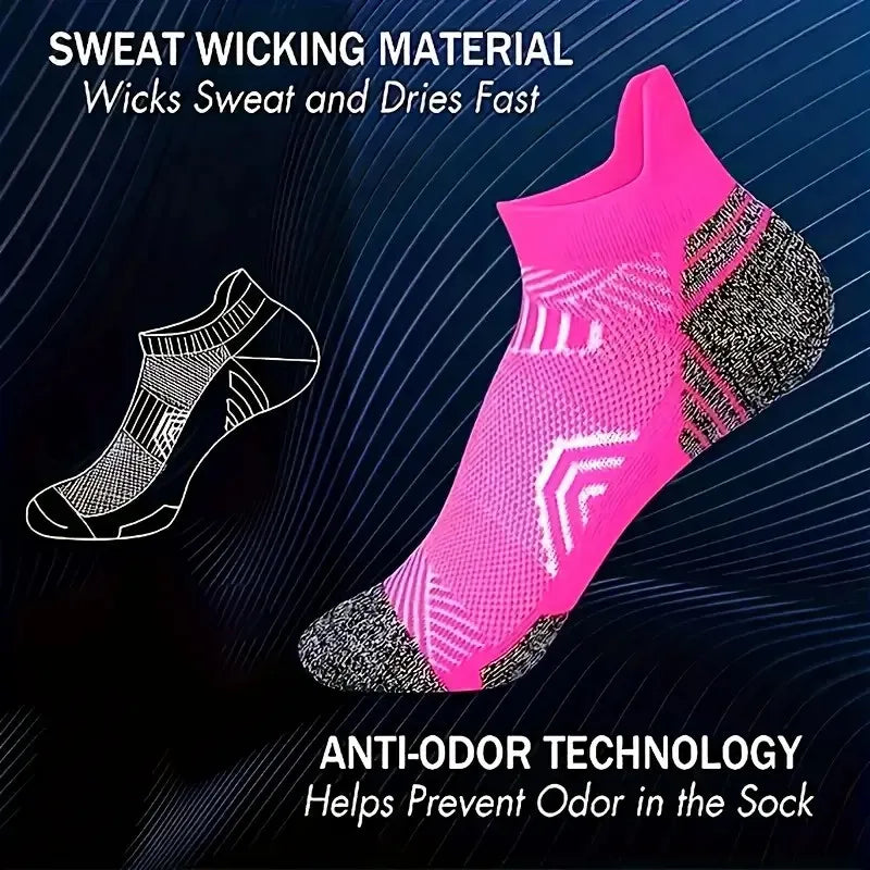 5/10 Pairs Neutral Sports Socks Fashionable Striped Sweat Absorbing Breathable Outdoor Running Basketball Couple Casual Socks﻿ - Fuzzy Sports