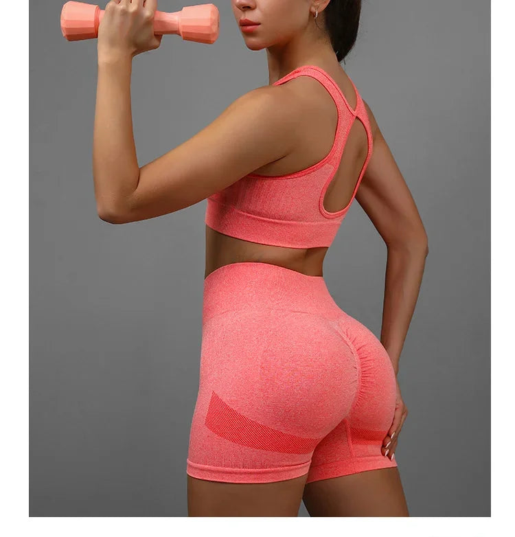 Yoga Suit Yoga Sports Underwear Women's Fitness Suit Vest Running Sports Yoga Shorts Set Yoga Set  Workout Set