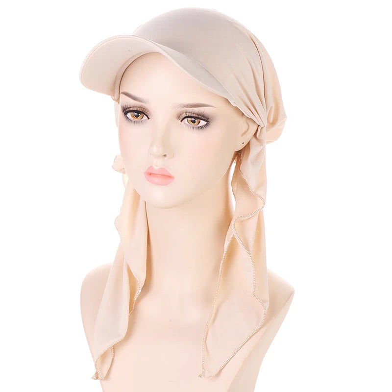 Summer Sport Outdoor Caps for Women Headscarf Hijabs Islamic Clothing for Women Baseball Hat Fashion Hat Hijab