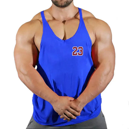 Mens Sleeveless Singlet Vest Gym Top - Fuzzy Sports