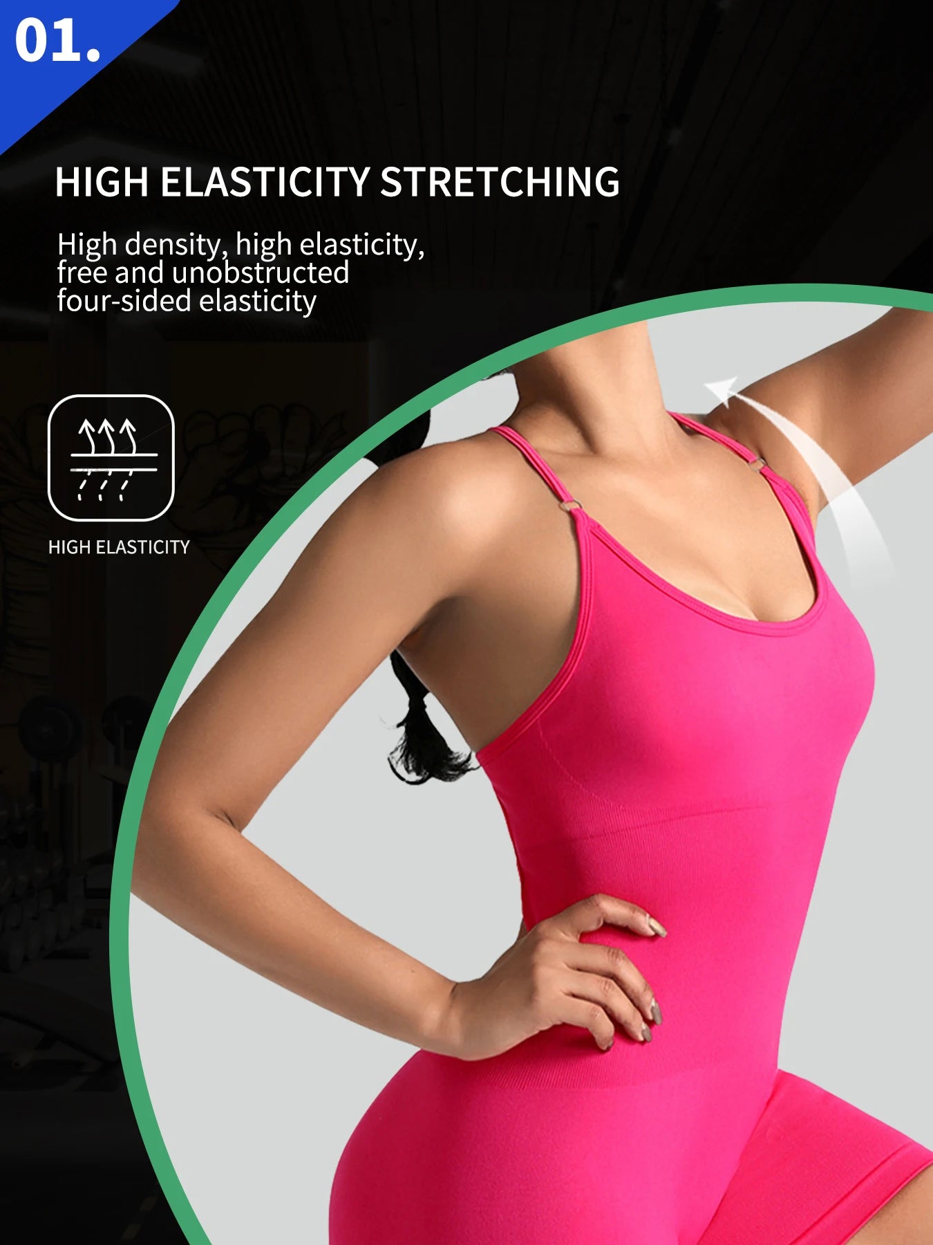 Womens One-Piece Yoga Jumpsuit Short Sportswear Gym Clothing