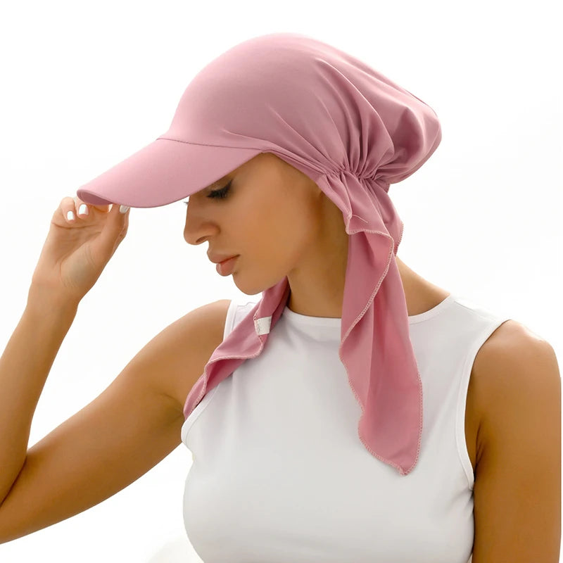 Summer Sport Outdoor Caps for Women Headscarf Hijabs Islamic Clothing for Women Baseball Hat Fashion Hat Hijab