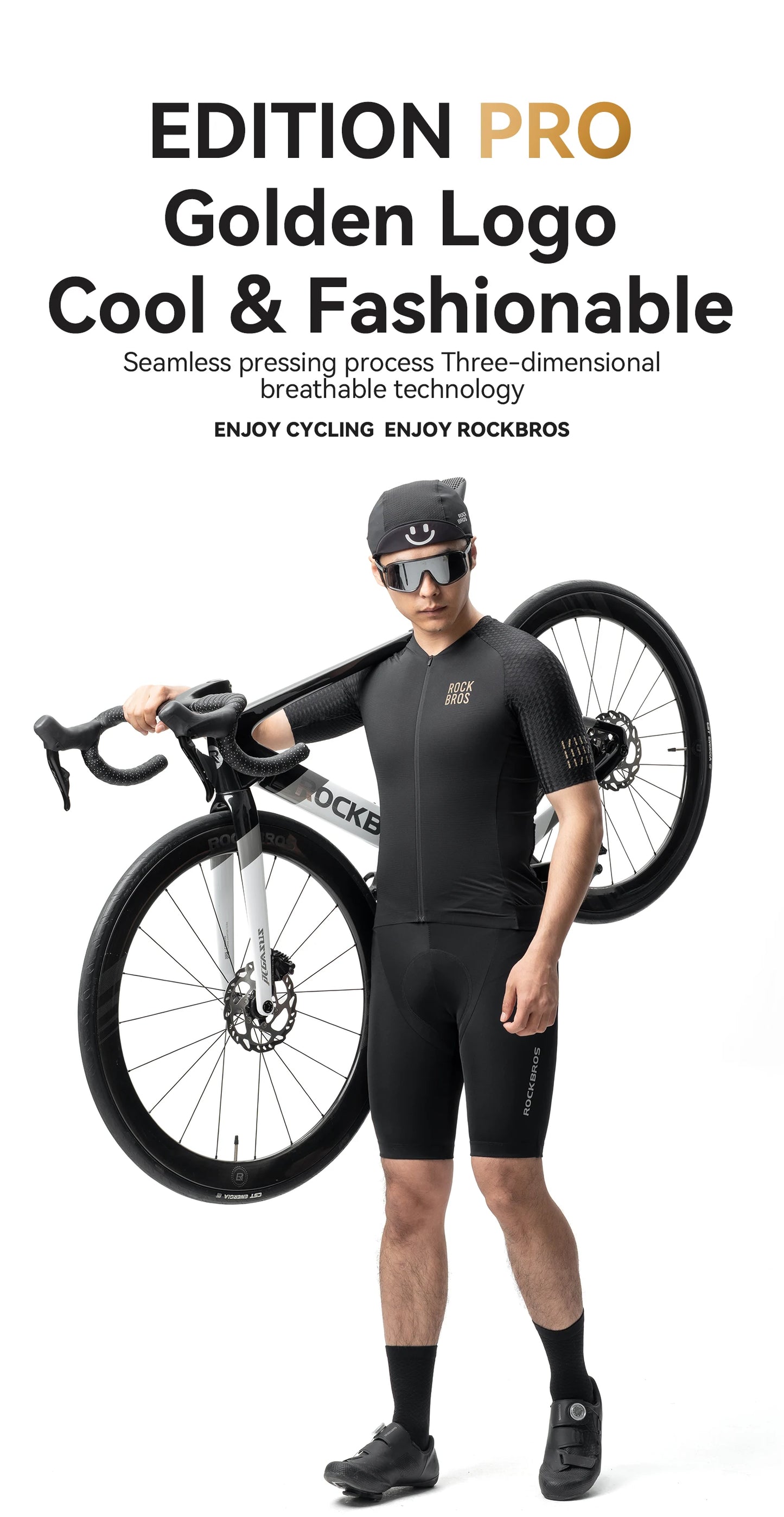 ROCKBROS Cycling Jersey Short Sleeve Windproof Shirt Bike Sports Shirt Breathable Reflective Summer Shirt with YKK Zipper