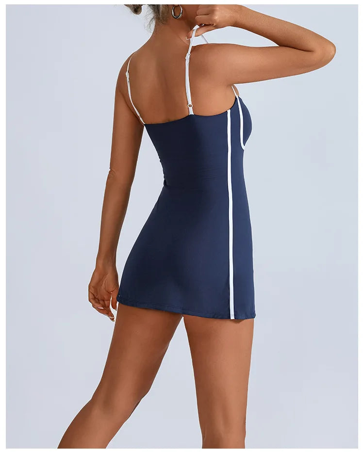 Womens Sports Tennis Dress with Pad - Fuzzy Sports