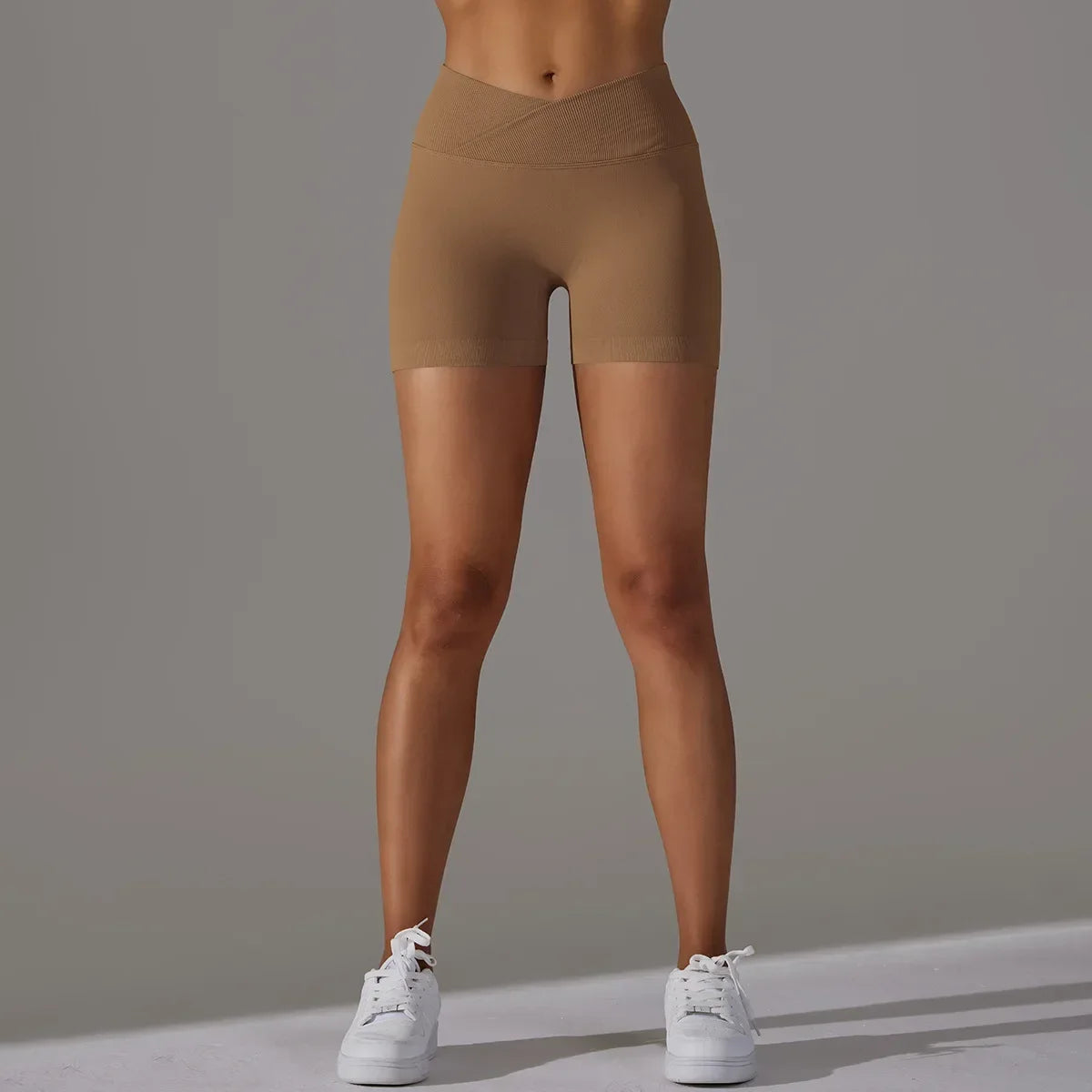 Women High Waist Workout Fitness Yoga Shorts Gym Push Up Yoga Leggings Scrunch Butt Seamless Sports Shorts