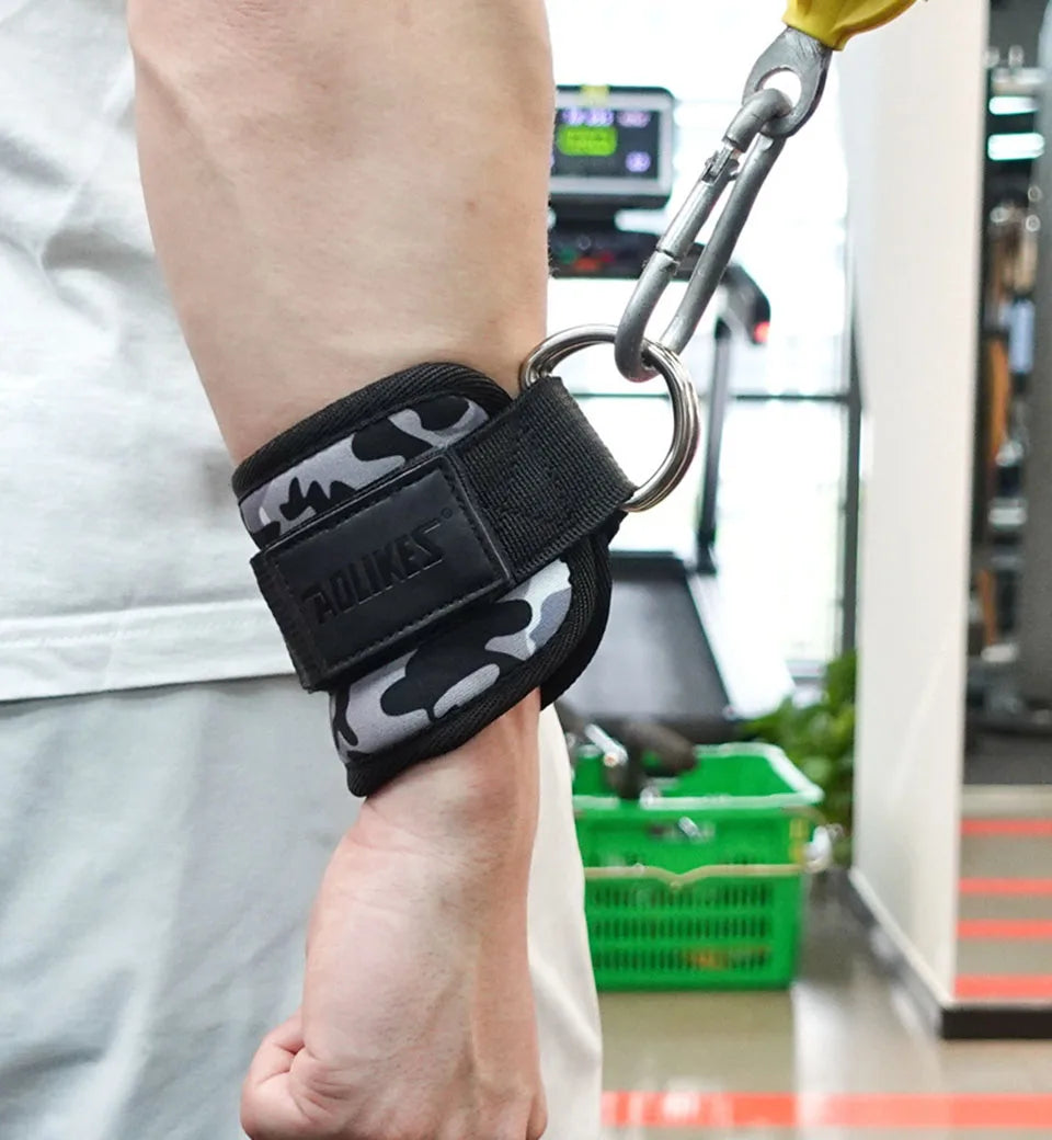 AOLIKES Cable Ankle Straps Double D-Ring Ankle Cuffs For Gym Workouts Glutes Legs Strength Training Brace Support Sport Safety