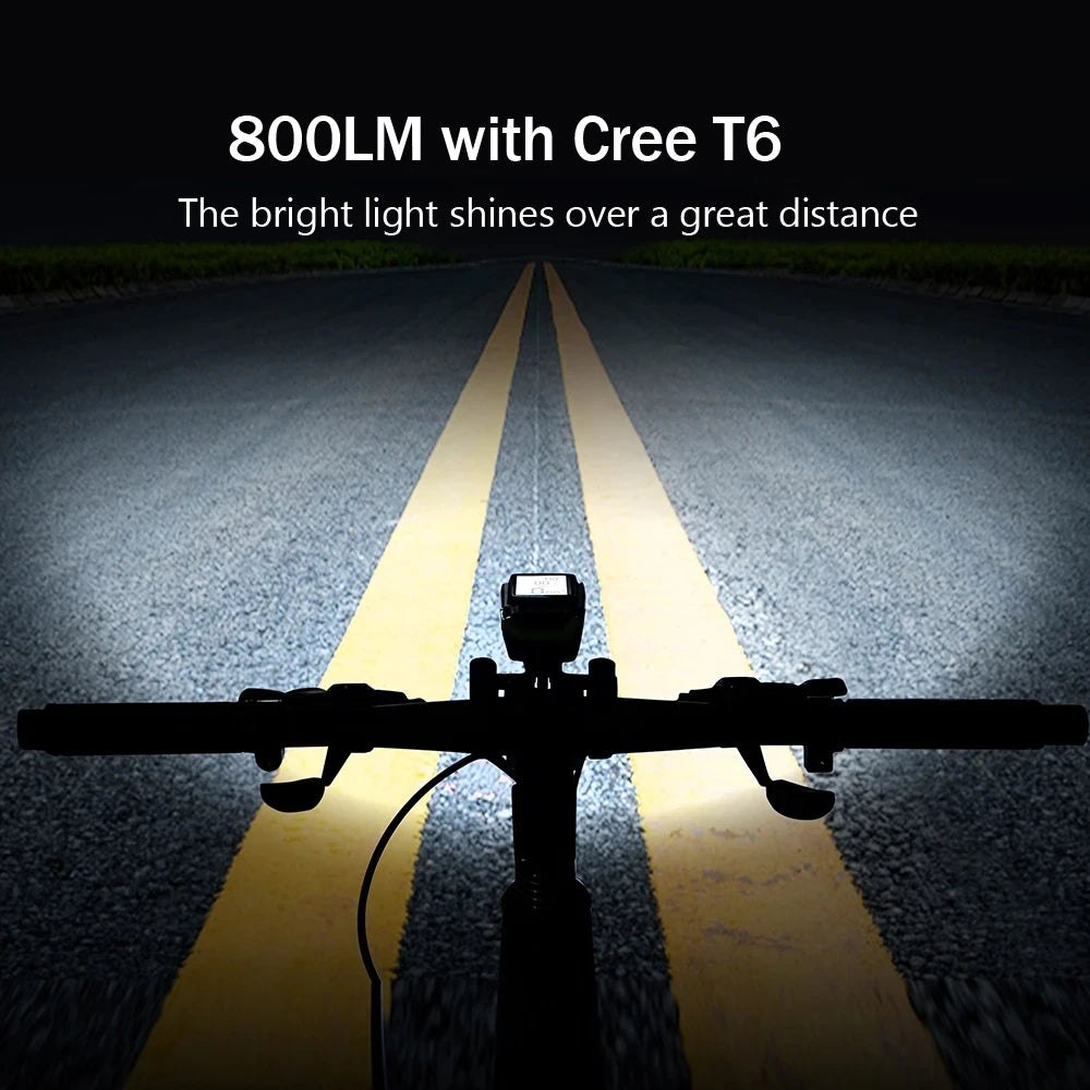 4 Mode USB Bike Light Lamp Bicycle Computer 3 Mode Horn Flashlight Cycle Bike Speedometer Led Front Lights Cycling Headlight - Fuzzy Sports