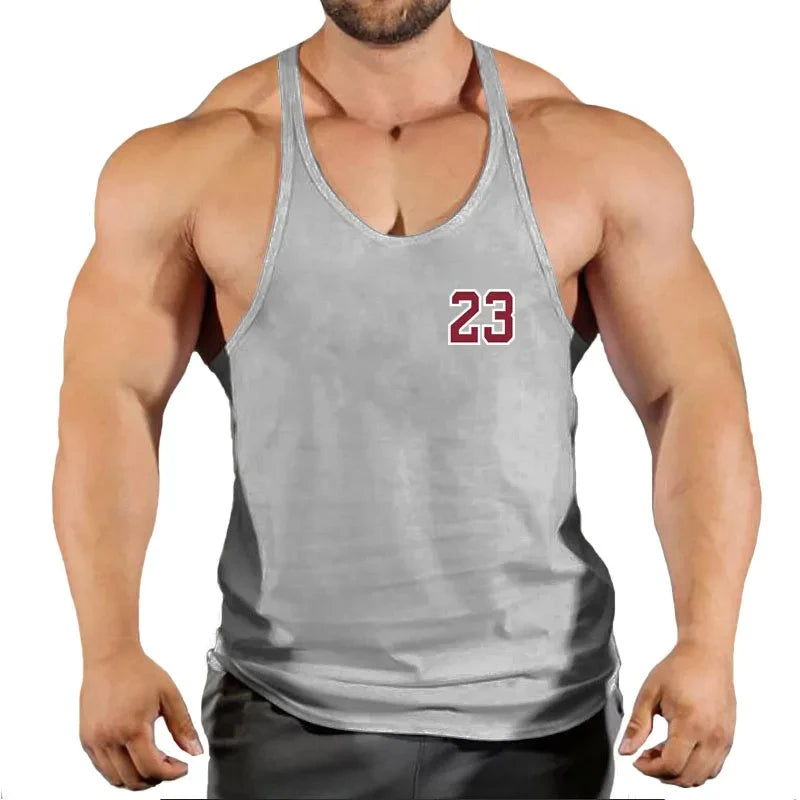 Mens Sleeveless Singlet Vest Gym Top - Fuzzy Sports