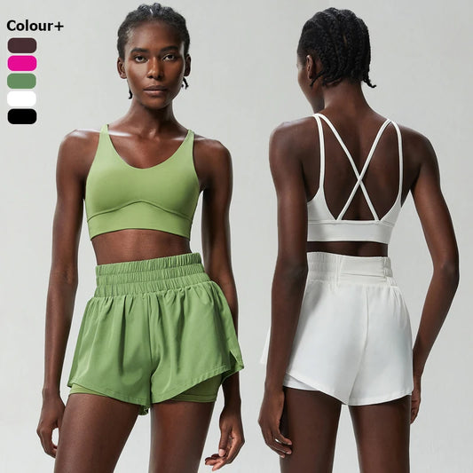 Womens Two Piece Summer Sportswear Fitness Set - Fuzzy Sports