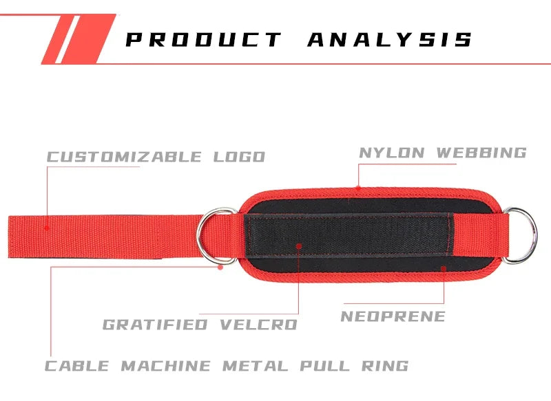 Gym Ankle Straps Double D-Ring Adjustable Neoprene Padded Cuffs Ankle Weight Leg Training Brace Support Sport Safety Abductors