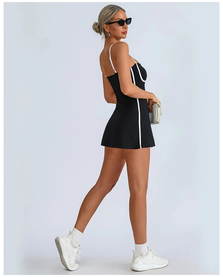 Womens Sports Tennis Dress with Pad - Fuzzy Sports