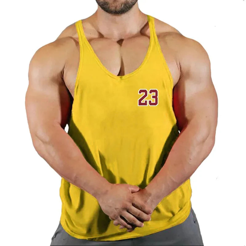 Mens Sleeveless Singlet Vest Gym Top - Fuzzy Sports