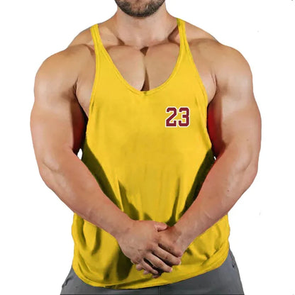 Mens Sleeveless Singlet Vest Gym Top - Fuzzy Sports