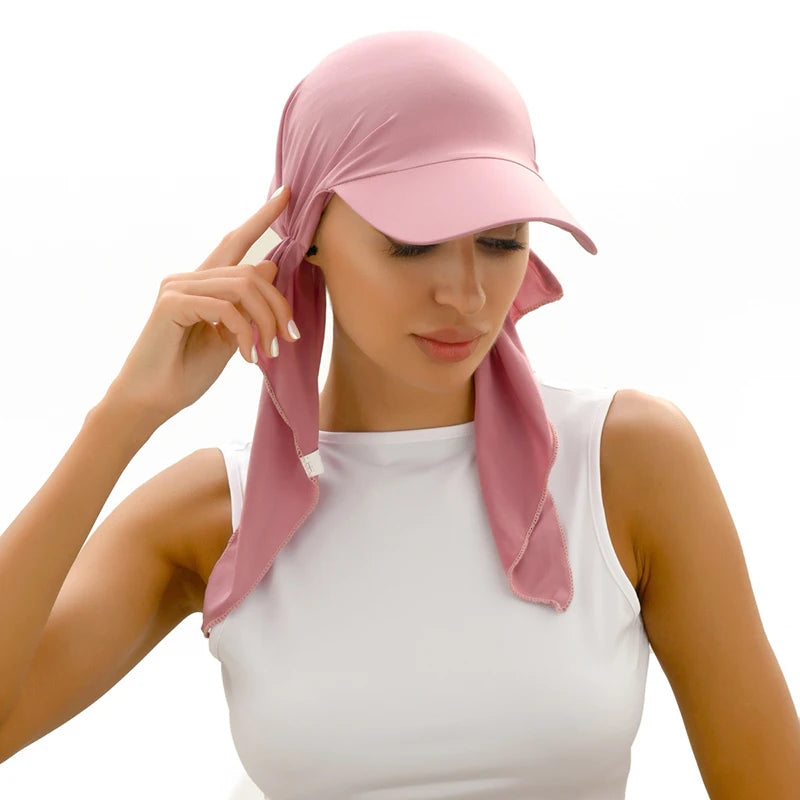 Summer Sport Outdoor Caps for Women Headscarf Hijabs Islamic Clothing for Women Baseball Hat Fashion Hat Hijab
