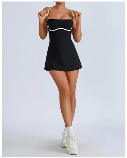 Womens Sports Tennis Dress with Pad - Fuzzy Sports