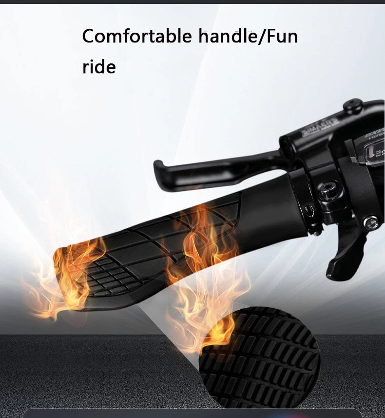 Set Ultra-light Cycling Bike Mountain Bike Folding Handlebar Set Non-slip Grip Bike Side Lock Handlebar Set