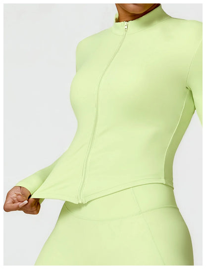 Women's Outdoor Running Fitness Wear Set Long sleeved Single Piece Top And Shorts - Fuzzy Sports