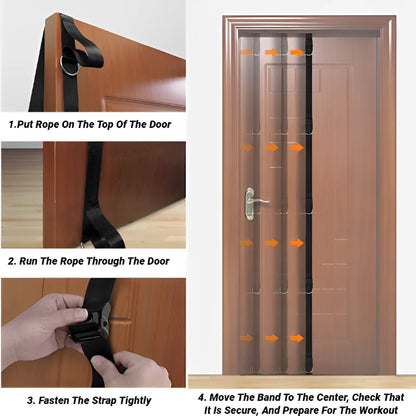 Door Anchor Strap For Resistance Bands Exercises Home Fitness Portable Band Hanging Tension Rope Buckle Belt Without Punching