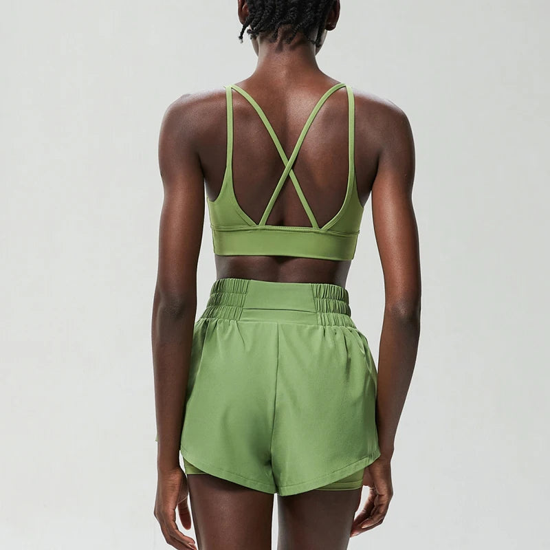 Womens Two Piece Summer Sportswear Fitness Set - Fuzzy Sports