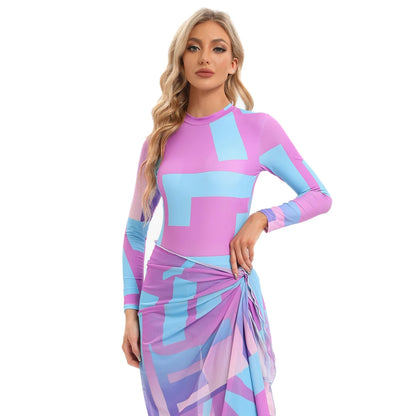 YONGSEN Womens Modest Long Sleeve Swimwear Full Cover Swimsuit