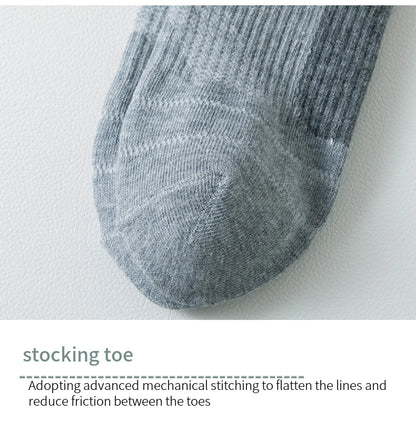 5 Pairs of MEN'S Sports Cotton Socks, Sweat Wicking and Breathable - Fuzzy Sports