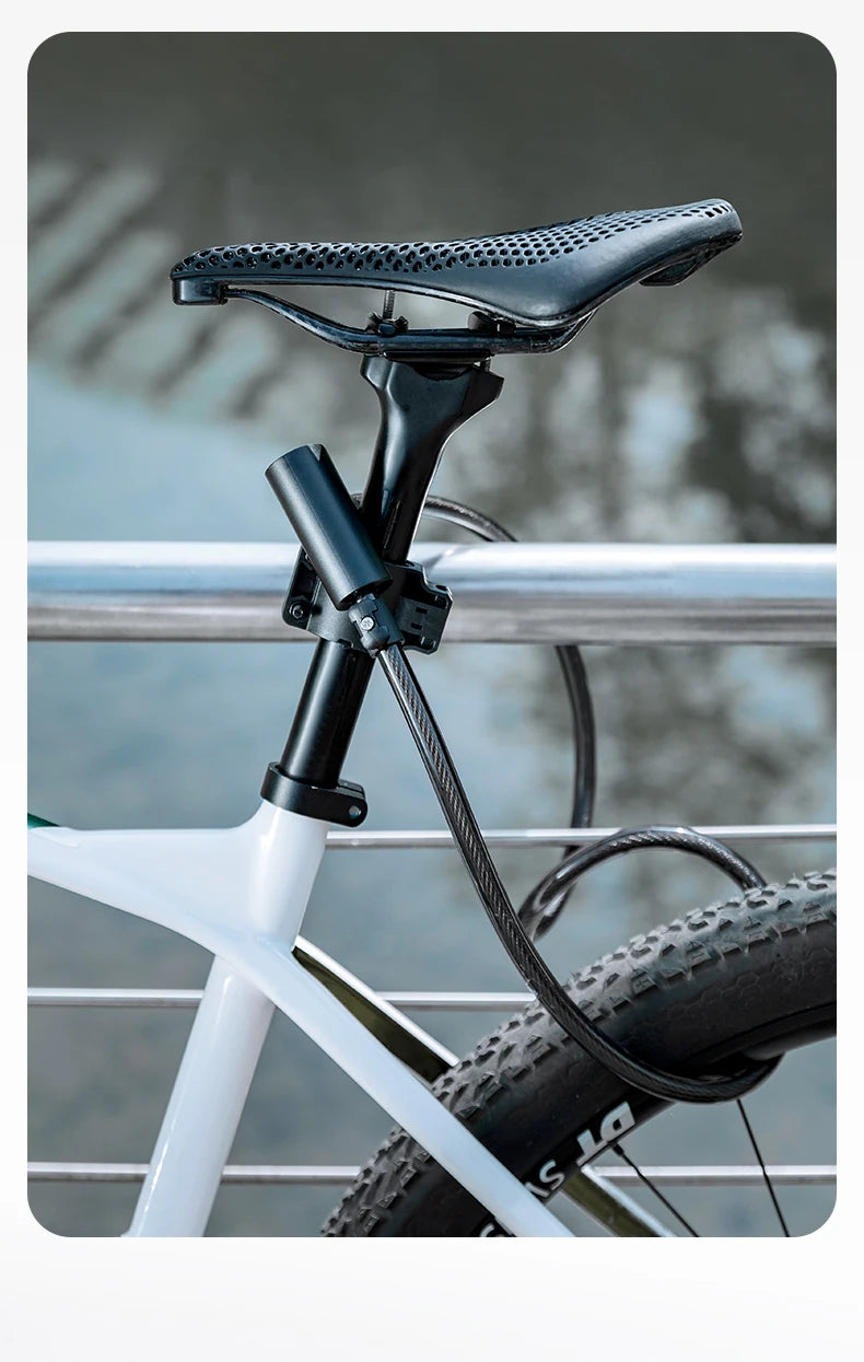 ROCKBROS Bicycle Lock Portable Anti-theft Bike Cable Lock with Keys Zinc Alloy