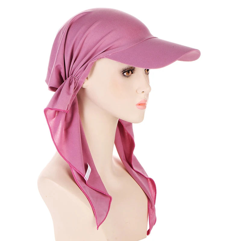 Summer Sport Outdoor Caps for Women Headscarf Hijabs Islamic Clothing for Women Baseball Hat Fashion Hat Hijab