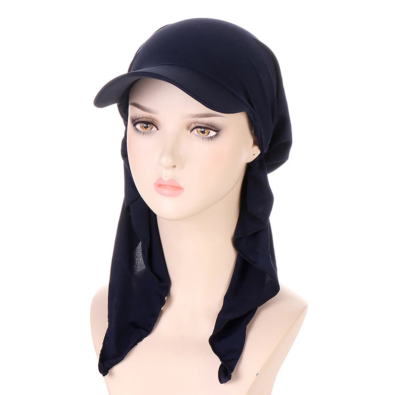 Summer Sport Outdoor Caps for Women Headscarf Hijabs Islamic Clothing for Women Baseball Hat Fashion Hat Hijab