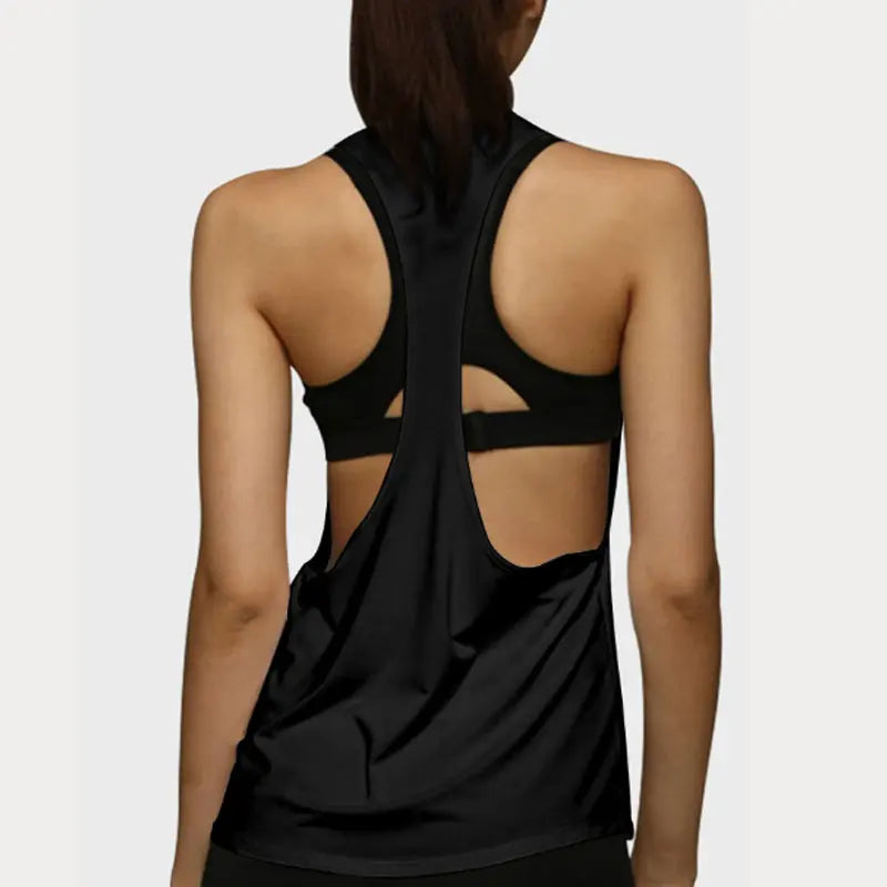 Women's Sports Fitness Vest T-shaped Quick Drying Slim Sleeveless - Fuzzy Sports