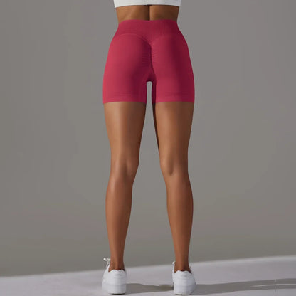 Women High Waist Workout Fitness Yoga Shorts Gym Push Up Yoga Leggings Scrunch Butt Seamless Sports Shorts