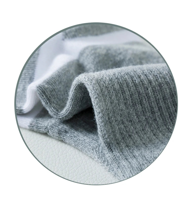 5 Pairs of MEN'S Sports Cotton Socks, Sweat Wicking and Breathable - Fuzzy Sports