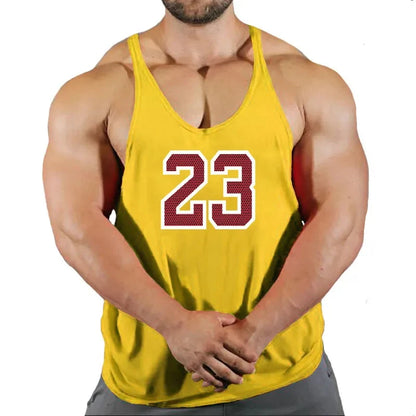 Mens Sleeveless Singlet Vest Gym Top - Fuzzy Sports
