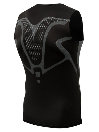 Mens Sleeveless Sports Vest Compression Wear - Fuzzy Sports