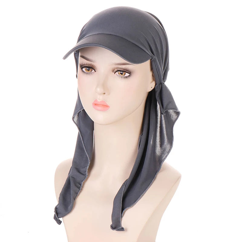 Summer Sport Outdoor Caps for Women Headscarf Hijabs Islamic Clothing for Women Baseball Hat Fashion Hat Hijab