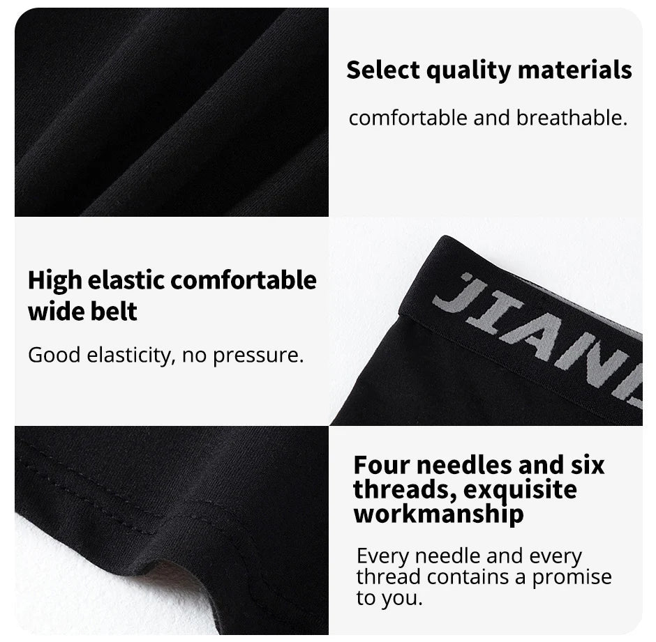 1/5 Pcs Men's Plus Black And White Sports Underwear - Fuzzy Sports