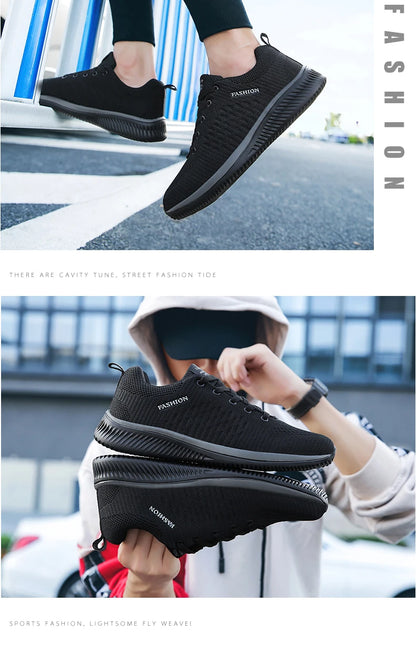 Men Running Walking Knit Shoes Fashion Casual Sneakers Breathable Sport Athletic Lightweight Men Sneakers Casual Shoes